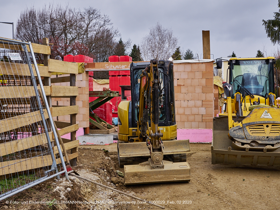 02.02.2023 - Baustelle Niederalmstraße 16 in Neuperlach
